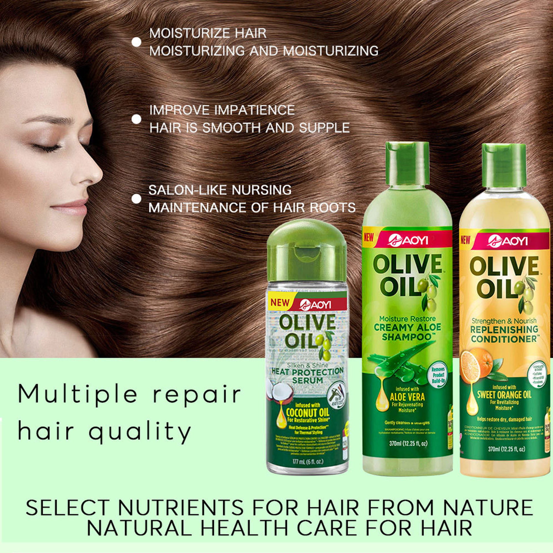 Hair Care With Aloe Vera - Shampoo Olive Oil Aloe Vera Shine