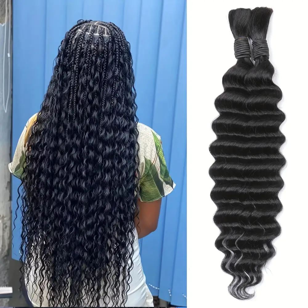 Hair Care For Wavy Hair - Human Braiding Hair Deep Wave Bulk