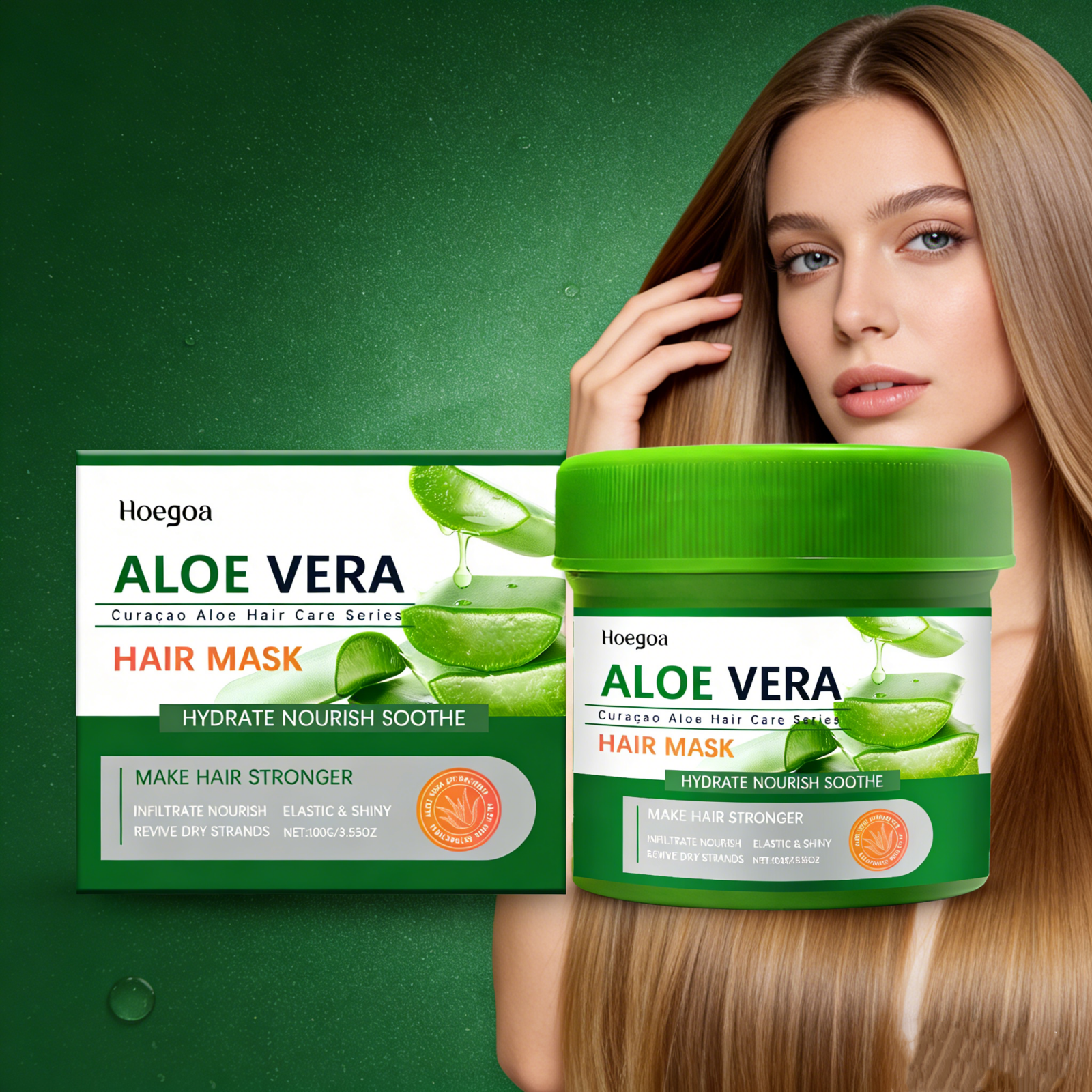 Hair Care With Aloe Vera - Deep Hydration Hair Mask Natural Aloe