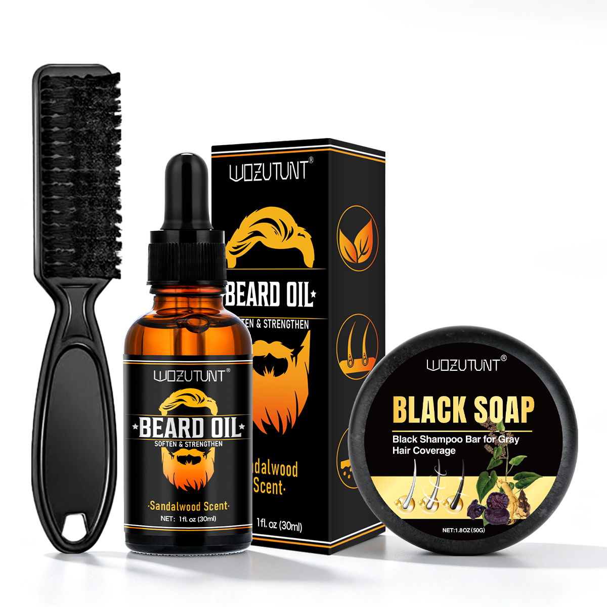Hair Care Natur - Men Beard Moisturizing Cleansing Kit Facial