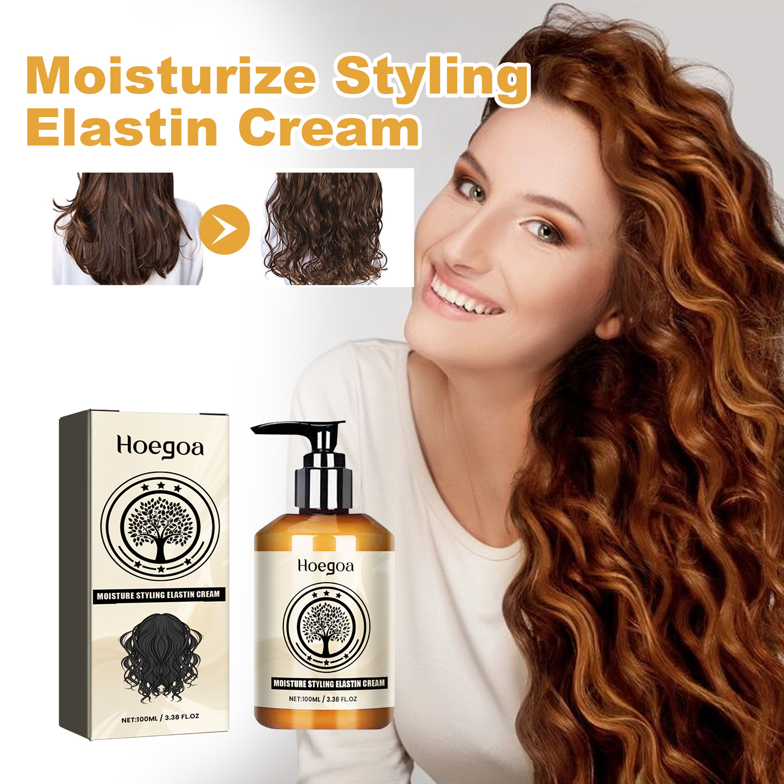Hair Care Wavy Hair - Moroccan Curly Hair Elastin Long Lasting