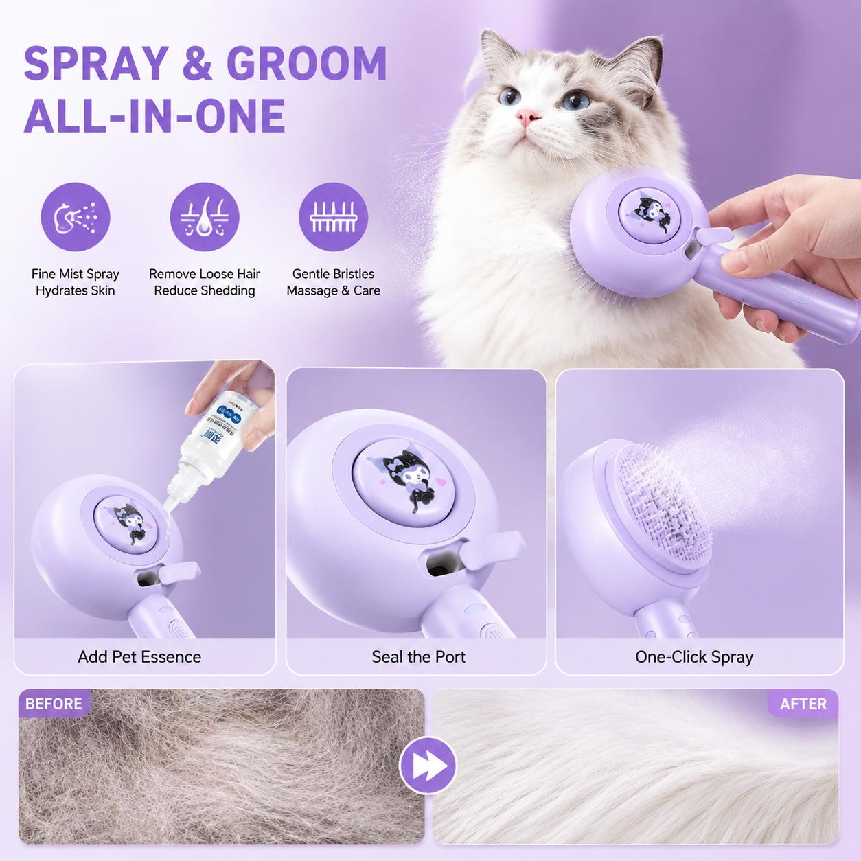 Sanrio Kuromi Cute Cartoon Fin – Hair Care Japan Products Bewertung und Preis