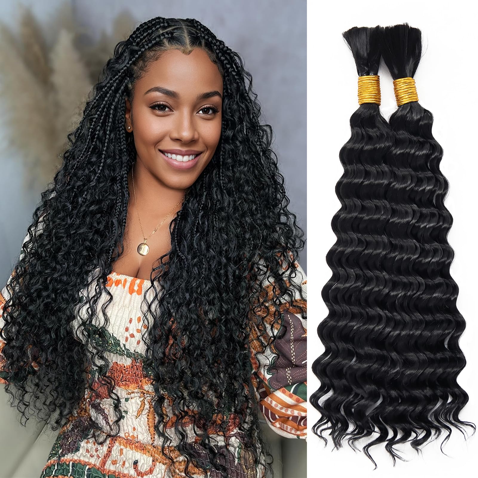 Deep Wave Bulk Hair for Braidi – Hair Care Wavy Hair Bewertung und Preis