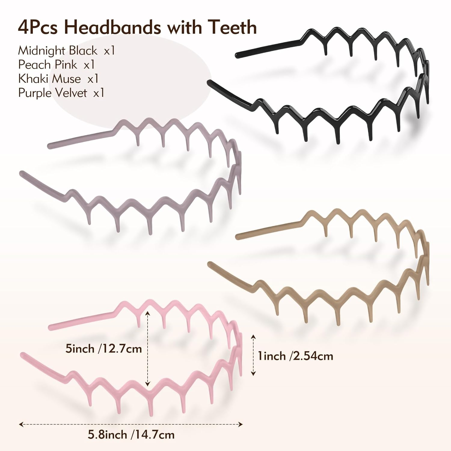Zig Zag Headbands - 4Pcs Non S – Hair Care Wavy Hair Bewertung und Preis